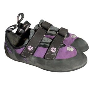 Evolv Climbing Shoes Womens Size 9 Purple 2-Strap Bouldering TRAX Read Desc